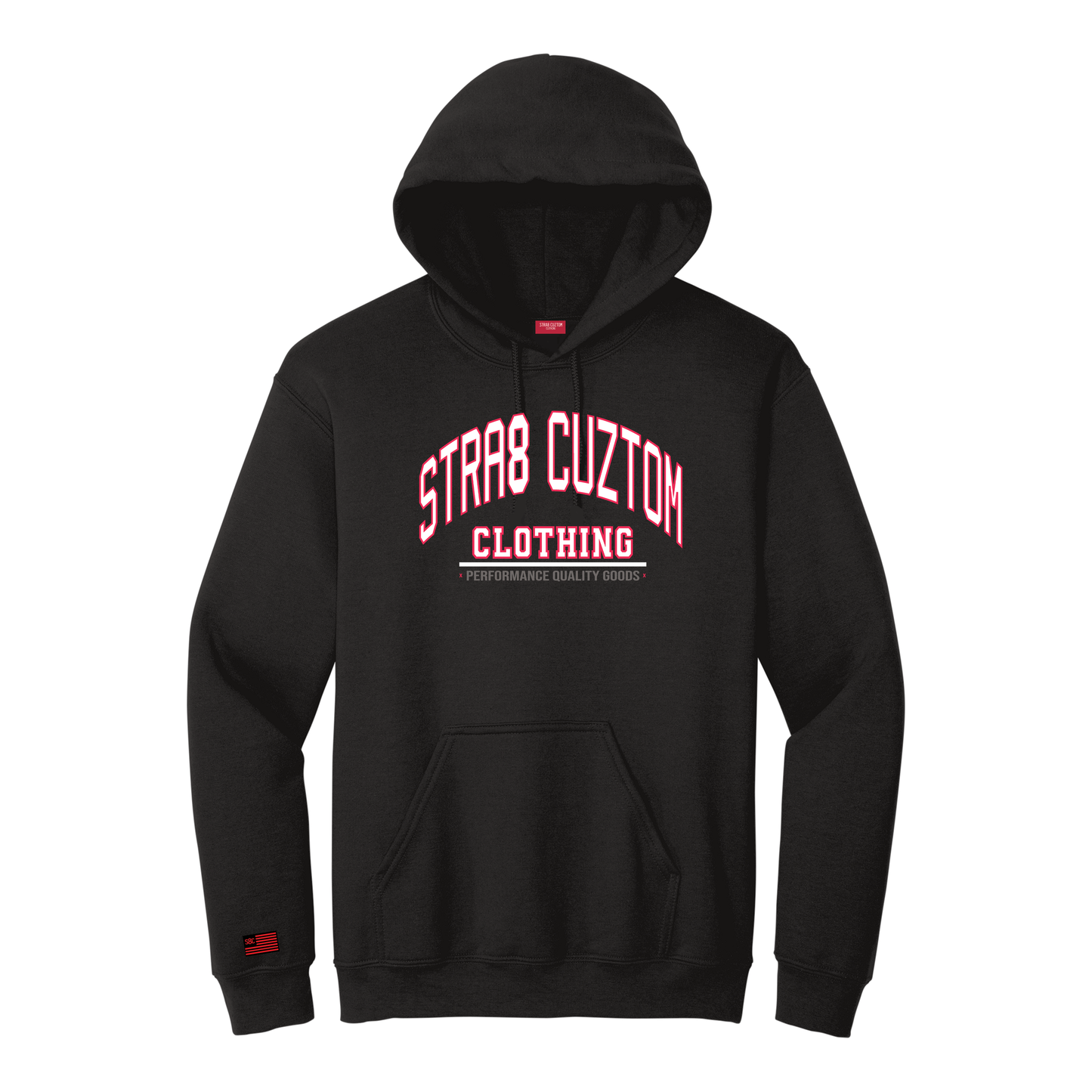 Stra8 Arch Hoodie - Black/Red/White