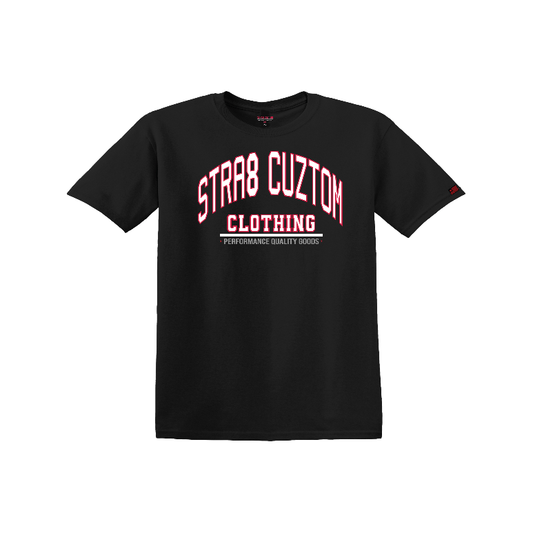 Stra8 Arch Tee- Black/Red/White