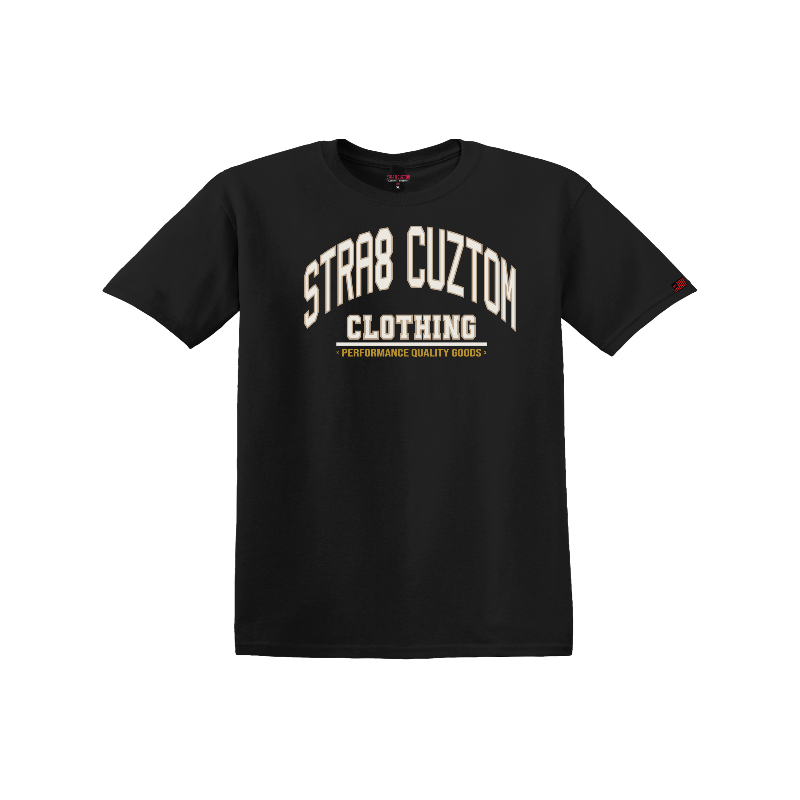 Stra8 Arch Tee - Black/ Coffee Cream/ Gold