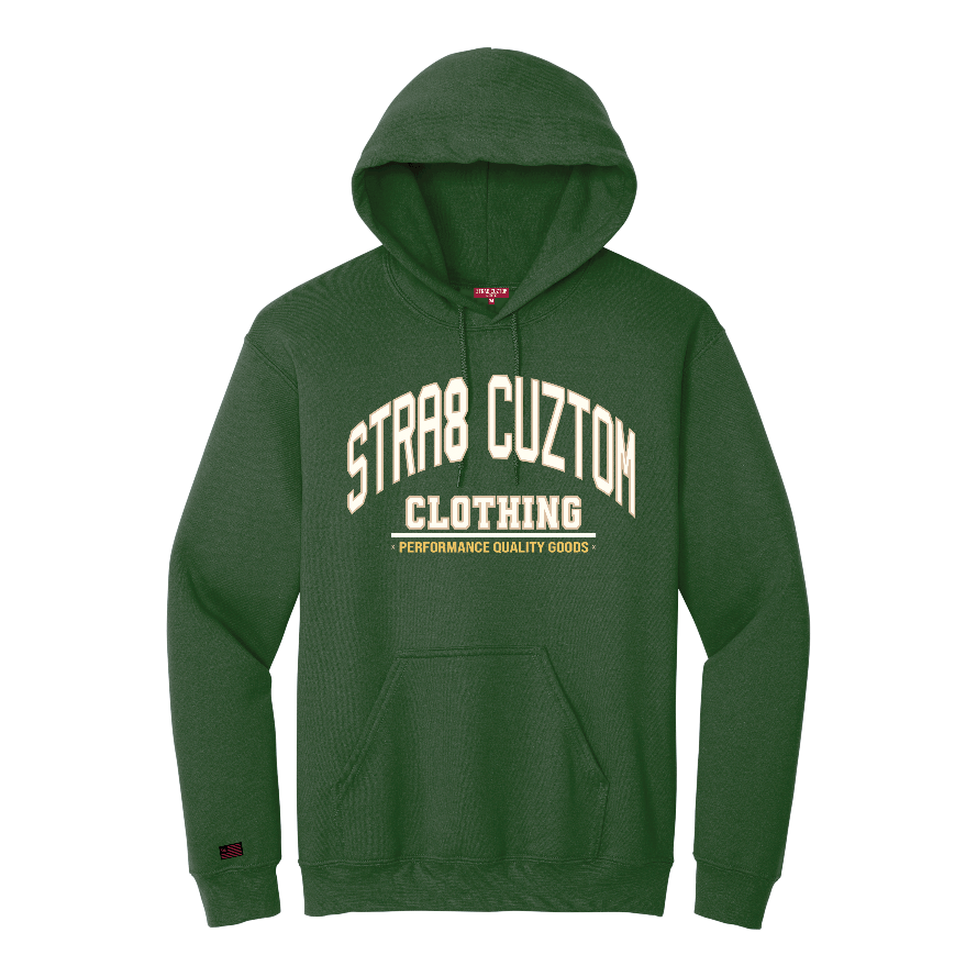 Stra8 Arch Hoodie - Dark Green/ Coffee Cream/Gold